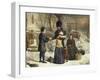 The Soldier's Farewell, the Parent's Gift [Leaving for the Crimea]-George Housman Thomas-Framed Premium Giclee Print