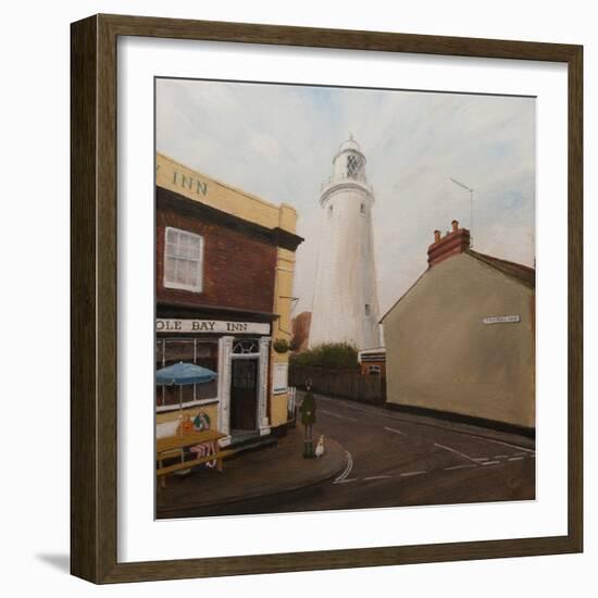 The Sole Bay Inn (& Lighthouse), 2016 (Oil on Canvas)-Chris Ross Williamson-Framed Giclee Print