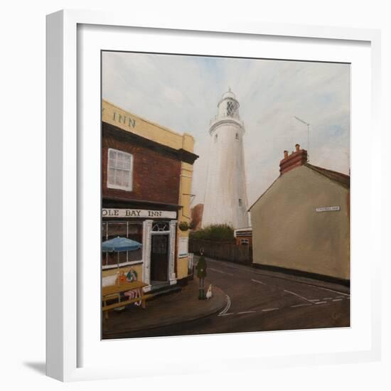 The Sole Bay Inn (& Lighthouse), 2016 (Oil on Canvas)-Chris Ross Williamson-Framed Giclee Print