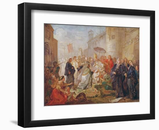 The Solemn Entry of Monseigneur Nicolas-Joseph De Paris as Bishop of Orleans in 734, 1745-Charles Joseph Natoire-Framed Giclee Print