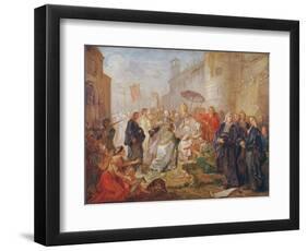 The Solemn Entry of Monseigneur Nicolas-Joseph De Paris as Bishop of Orleans in 734, 1745-Charles Joseph Natoire-Framed Giclee Print