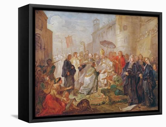 The Solemn Entry of Monseigneur Nicolas-Joseph De Paris as Bishop of Orleans in 734, 1745-Charles Joseph Natoire-Framed Stretched Canvas