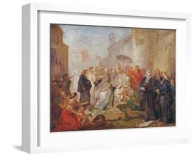 The Solemn Entry of Monseigneur Nicolas-Joseph De Paris as Bishop of Orleans in 734, 1745-Charles Joseph Natoire-Framed Giclee Print