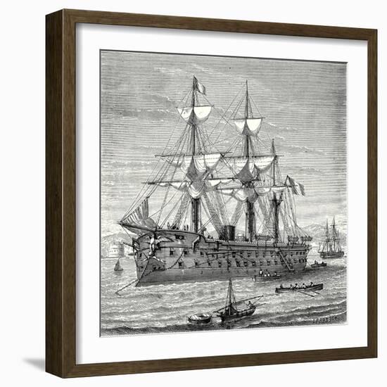 The 'Solferino' Ironclad Steam-Propelled Warship Launched in 1863-null-Framed Giclee Print