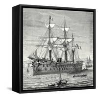 The 'Solferino' Ironclad Steam-Propelled Warship Launched in 1863-null-Framed Stretched Canvas