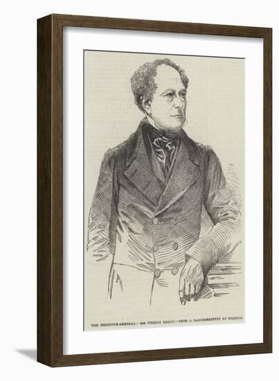 The Solicitor-General, Sir Fitzroy Kelly-null-Framed Giclee Print