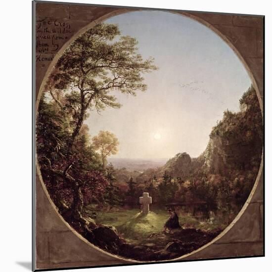 The Solitary Cross, 1845-Thomas Cole-Mounted Giclee Print