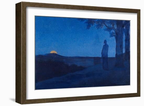 The Solitude of Christ Par Osbert, Alphonse (1857-1939). Oil on Wood, Size : 37,5X56, 1897, Private-Alphonse Osbert-Framed Giclee Print