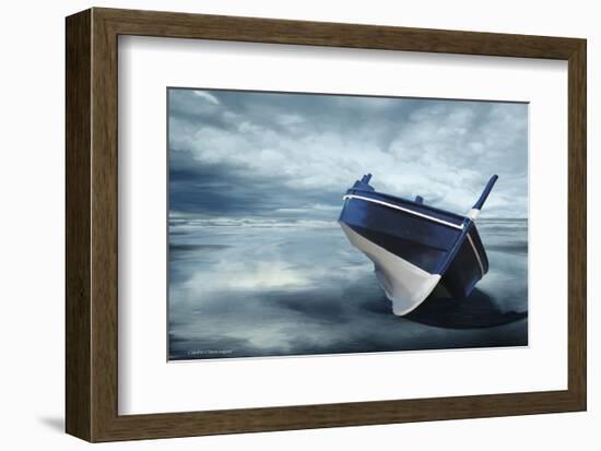 The Solitude of the Sea in Blue-Carlos Casamayor-Framed Art Print