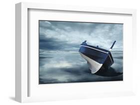 The Solitude of the Sea in Blue-Carlos Casamayor-Framed Art Print