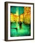 The Soloist and Quiet Gondelier (Venice)-Andrew Hewkin-Framed Photographic Print