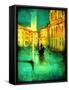 The Soloist and Quiet Gondelier (Venice)-Andrew Hewkin-Framed Stretched Canvas