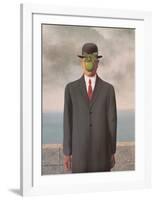 The Son of Man-Rene Magritte-Framed Art Print