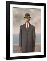 The Son of Man-Rene Magritte-Framed Art Print