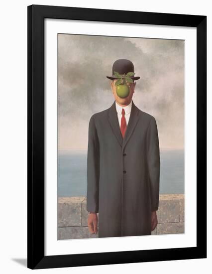 The Son of Man-Rene Magritte-Framed Art Print