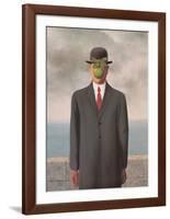 The Son of Man-Rene Magritte-Framed Art Print