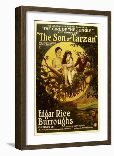 The Son of Tarzan, Gordon Griffith, Mae Giraci in 'Episode 3: the Girl of the Jungle', 1920-null-Framed Photo