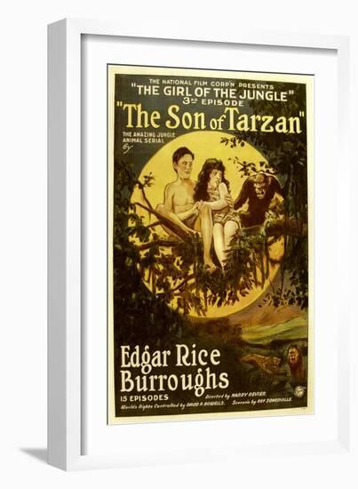 The Son of Tarzan, Gordon Griffith, Mae Giraci in 'Episode 3: the Girl of the Jungle', 1920-null-Framed Photo