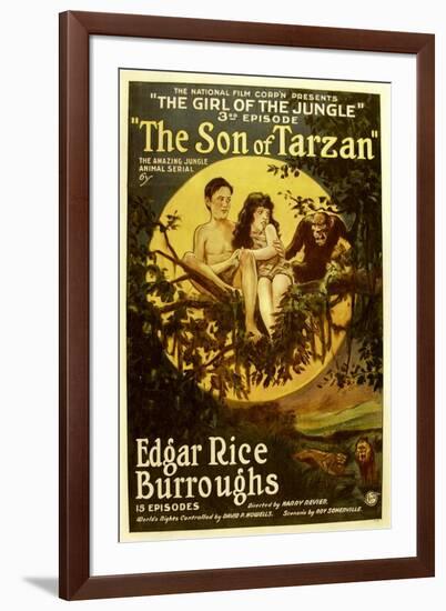 The Son of Tarzan, Gordon Griffith, Mae Giraci in 'Episode 3: the Girl of the Jungle', 1920-null-Framed Photo