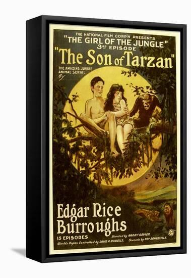 The Son of Tarzan, Gordon Griffith, Mae Giraci in 'Episode 3: the Girl of the Jungle', 1920-null-Framed Stretched Canvas