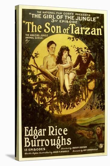 The Son of Tarzan, Gordon Griffith, Mae Giraci in 'Episode 3: the Girl of the Jungle', 1920-null-Stretched Canvas