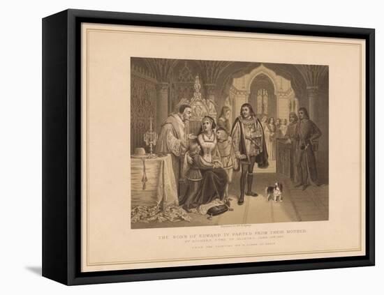 'The Son's of Edward IV Parted from their Mother, by Richard Duke of Gloucester, June 16th 1483'-W Ridgway-Framed Stretched Canvas