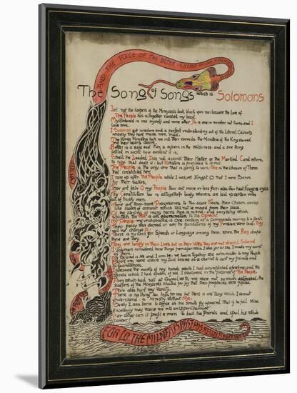 The Song of Songs Which Is Solomon's, 8th September 1907-Rudyard Kipling-Mounted Giclee Print