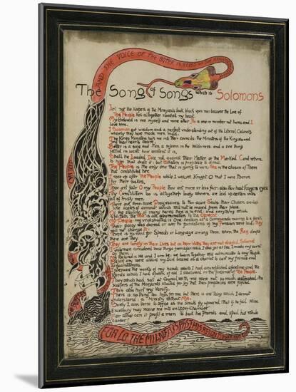 The Song of Songs Which Is Solomon's, 8th September 1907-Rudyard Kipling-Mounted Giclee Print