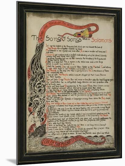 The Song of Songs Which Is Solomon's, 8th September 1907-Rudyard Kipling-Mounted Giclee Print