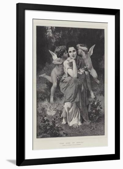 The Song of Spring, in the Paris Exhibition-William-Adolphe Bouguereau-Framed Giclee Print