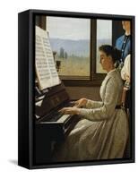 The Song of Starling-Silvestro Lega-Framed Stretched Canvas