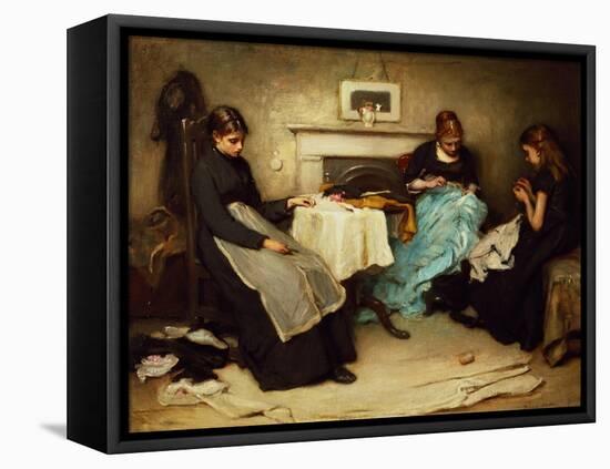 The Song of the Shirt-Frank Holl-Framed Stretched Canvas