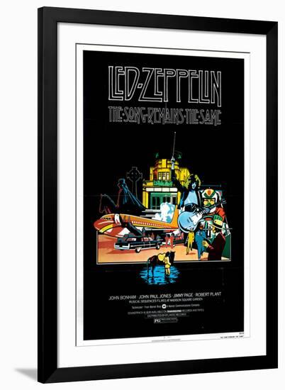 The Song Remains the Same, Jimmy Page, 1976-null-Framed Art Print