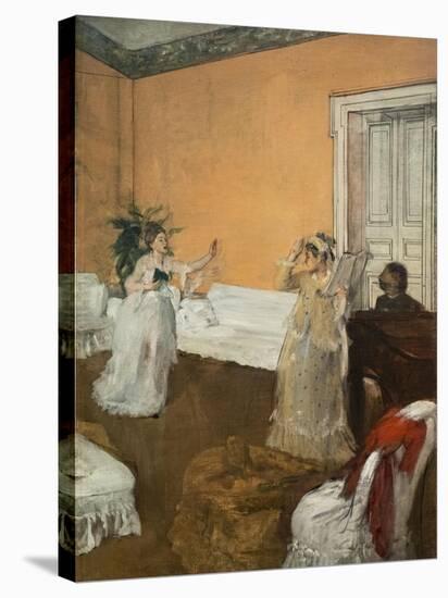 The Song Repetition. Around 1869. Oil on canvas.-Edgar Degas-Stretched Canvas