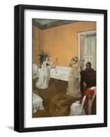 The Song Repetition. Around 1869. Oil on canvas.-Edgar Degas-Framed Giclee Print