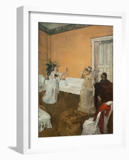 The Song Repetition. Around 1869. Oil on canvas.-Edgar Degas-Framed Giclee Print