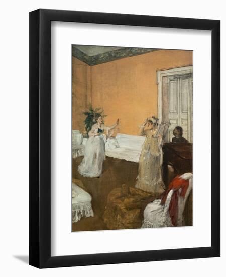 The Song Repetition. Around 1869. Oil on canvas.-Edgar Degas-Framed Premium Giclee Print