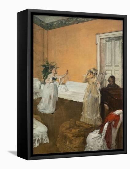 The Song Repetition. Around 1869. Oil on canvas.-Edgar Degas-Framed Stretched Canvas