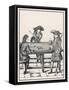 The Sons of Louis XIV Playing Billiards-null-Framed Stretched Canvas