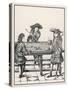 The Sons of Louis XIV Playing Billiards-null-Stretched Canvas