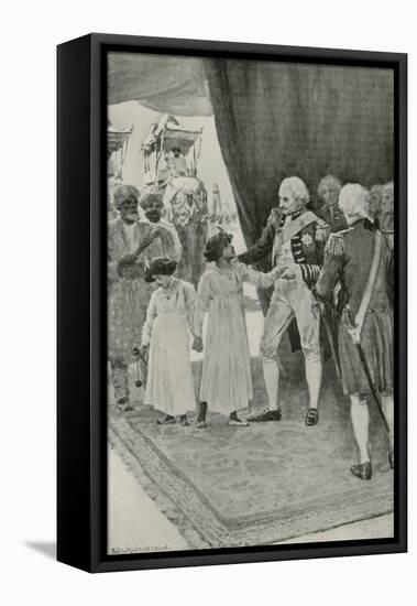 The Sons of Sultan Tippu are Received by Lord Cornwallis as Hostages-William Henry Margetson-Framed Stretched Canvas