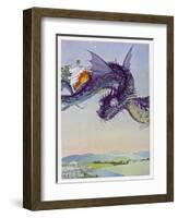 The Sorceress Medea Flies Through the Greek Airspace in Her Serpent-Powered Chariot-Virginia Frances Sterrett-Framed Photographic Print