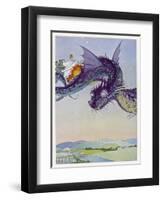 The Sorceress Medea Flies Through the Greek Airspace in Her Serpent-Powered Chariot-Virginia Frances Sterrett-Framed Photographic Print
