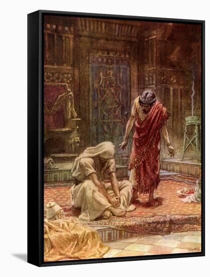 The sorrow of King David - Bible-William Brassey Hole-Framed Stretched Canvas