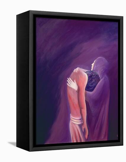 The Sorrowful Virgin Mary Holds Her Son Jesus after His Death, 1994-Elizabeth Wang-Framed Stretched Canvas