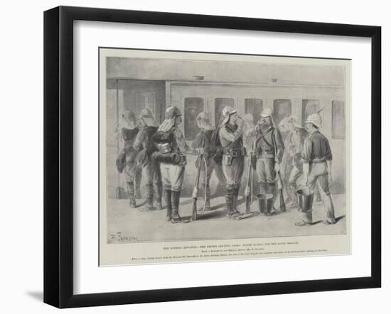 The Soudan Advance, the Troops Leaving Cairo, Water Supply for the Rifle Brigade-Paul Frenzeny-Framed Giclee Print