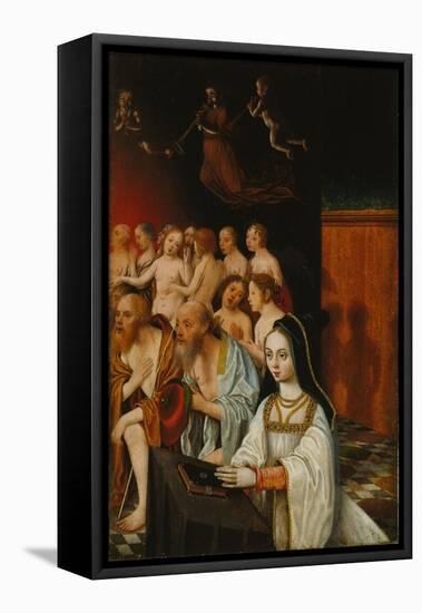 The Souls of the Just and Donor, C. 1520-Jan Mostaert-Framed Stretched Canvas