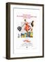 The Sound of Music, Center: Julie Andrews on 1973 Poster Art, 1965-null-Framed Giclee Print