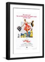 The Sound of Music, Center: Julie Andrews on 1973 Poster Art, 1965-null-Framed Giclee Print