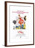 The Sound of Music, Center: Julie Andrews on 1973 Poster Art, 1965-null-Framed Giclee Print